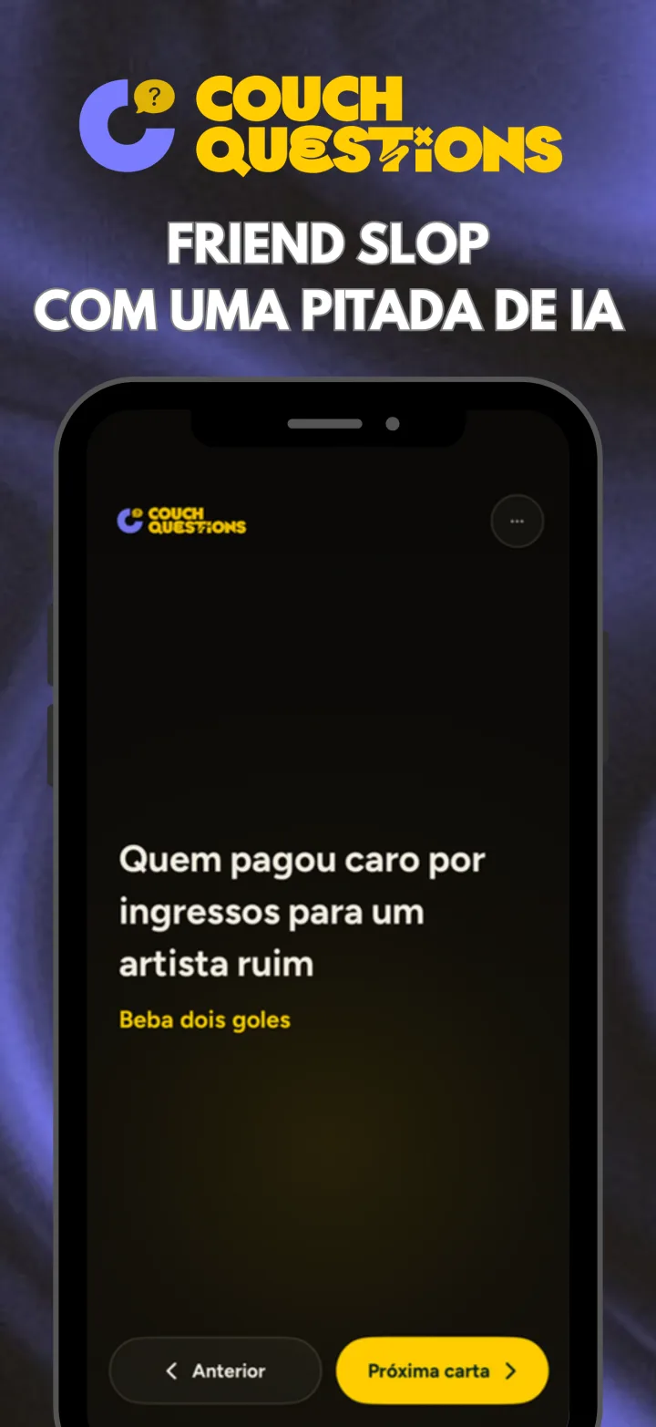Couch Questions no iPhone: uma carta durante o jogo