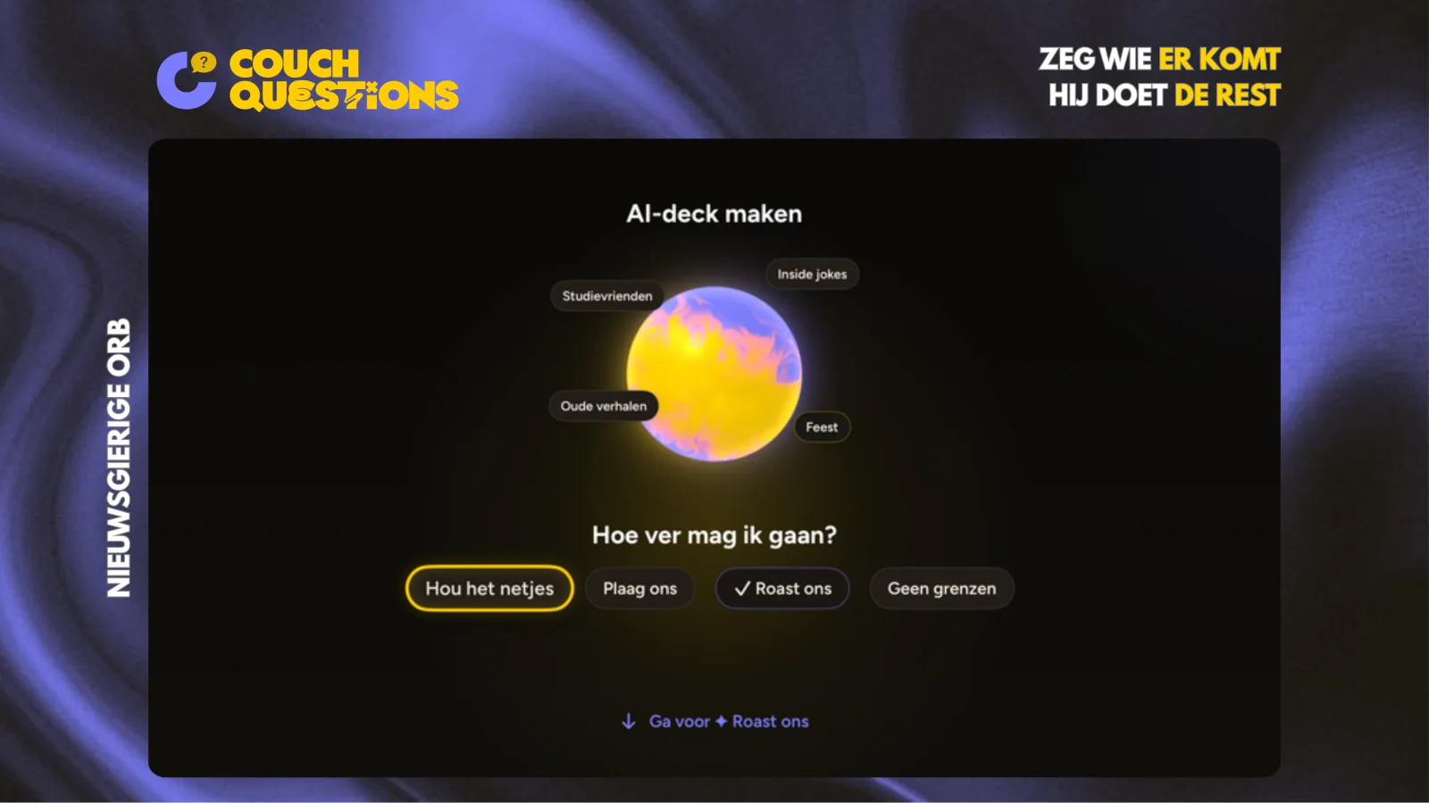 Couch Questions op Apple TV: de orb maakt een AI-deck